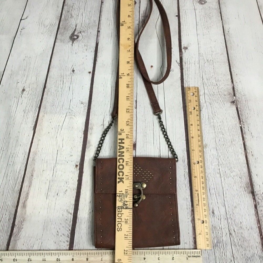 Mossimo Supply Co Women’s Brown Hippie Ethno Style Small Crossbody Handbag - Picture 4 of 13